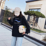 Canvas Mini Crossbody Bag for Women All-match Shoulder Square Bag