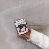 Cartoon Rabbit Print Shoulder Messenger Crossbody Bag with Chain Handbag