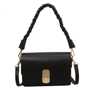 Hot Pink Leather Shoulder Bag for Women High Side Crossbody Phone Purse