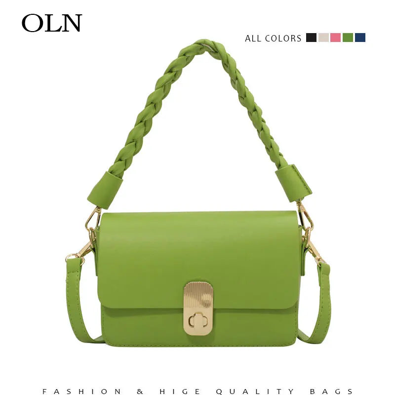 Hot Pink Leather Shoulder Bag for Women High Side Crossbody Phone Purse