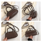 Mini Ladies Handbags PU Leather Women Shoulder Bag Portable Small Square Bag