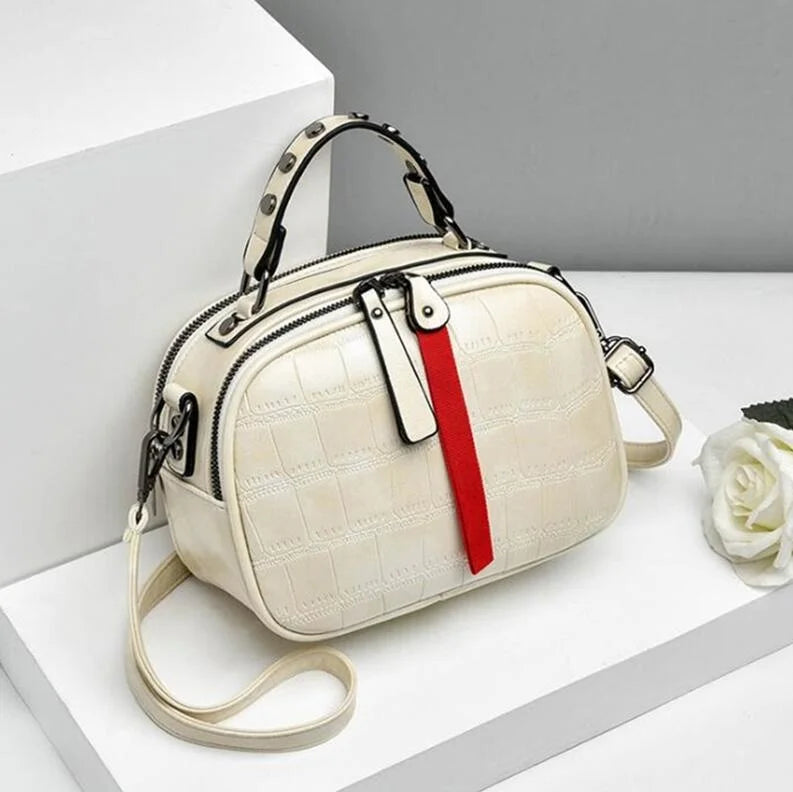 Mini PU Leather Crossbody Bag For Women Hair ball Shoulder Messenger Bag