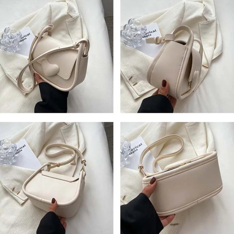 Mini Shoulder Bags Women Texture PU Leather Crossbody Saddle Handbags