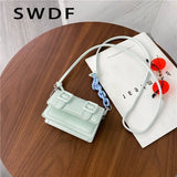 Small Messenger Bag For Women Yellow Chain Purse Crossbody Handbag