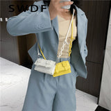 Small Messenger Bag For Women Yellow Chain Purse Crossbody Handbag