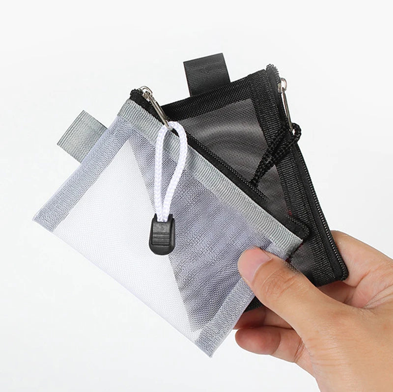 Mini Mesh Card Bag Credit ID Organizer Coin Purse Lipstick Storage