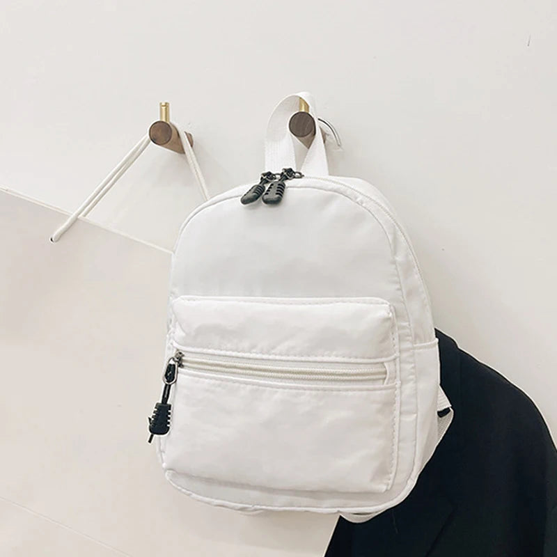 Nylon Mini Women Backpack Small School Bags Rucksack for Teen Girls