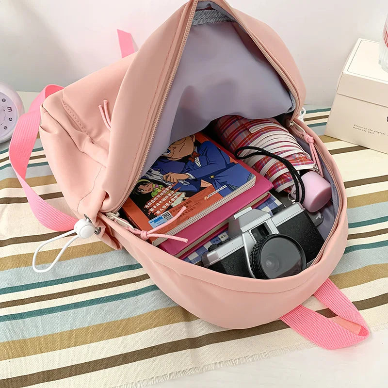 Mini Women's Backpack Small Girls' School Bag Waterproof Nylon Japanese Casual