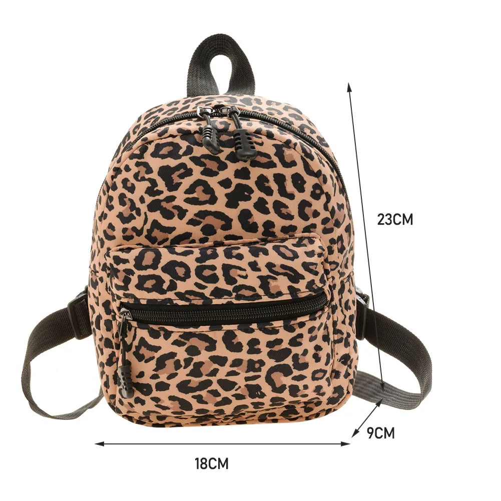 Printed Nylon Women's Mini Backpack School Bag for Girls