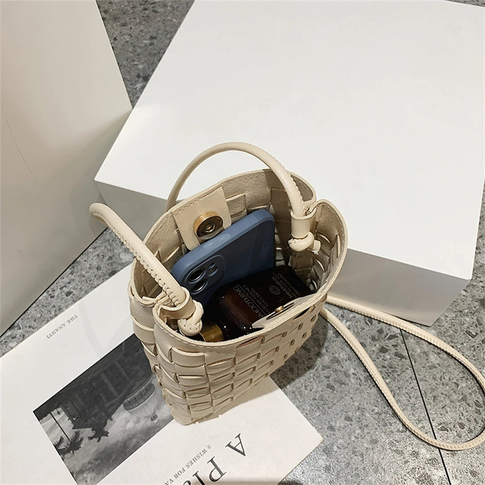 Mini Woven Leather Crossbody Bag Purses and Handbags
