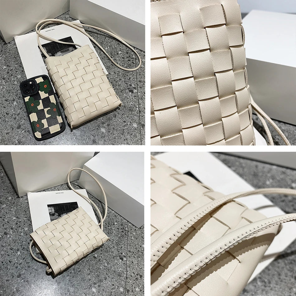 Mini Woven Leather Crossbody Bag Purses and Handbags
