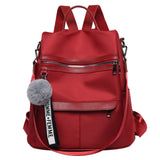 Hair Ball Pendant Shoulder Bag Women Backpack