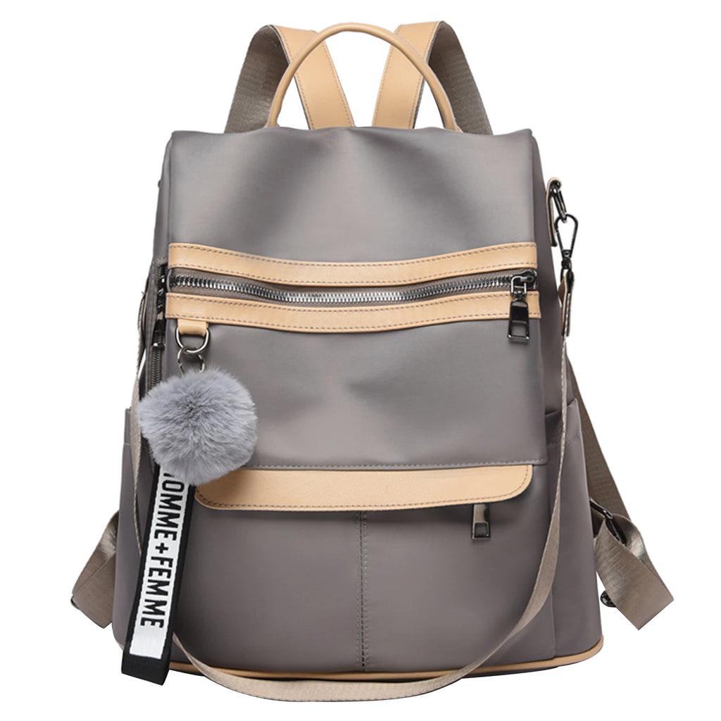 Hair Ball Pendant Shoulder Bag Women Backpack