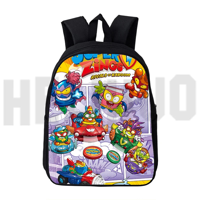 Anime Zings Series 3D Print Backpack, Waterproof Bag for Children 12/16 Inch