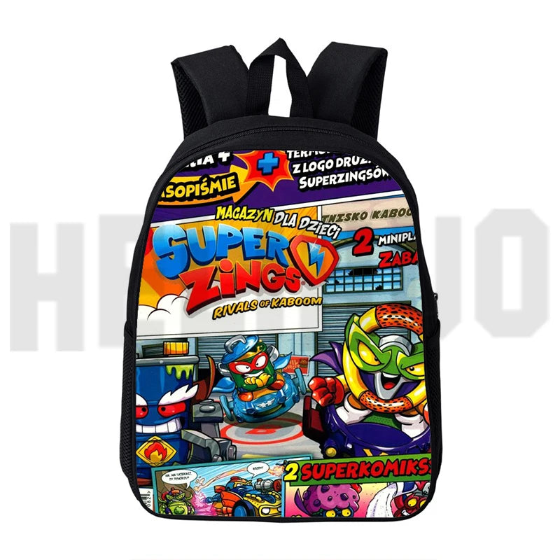 Anime Zings Series 3D Print Backpack, Waterproof Bag for Children 12/16 Inch