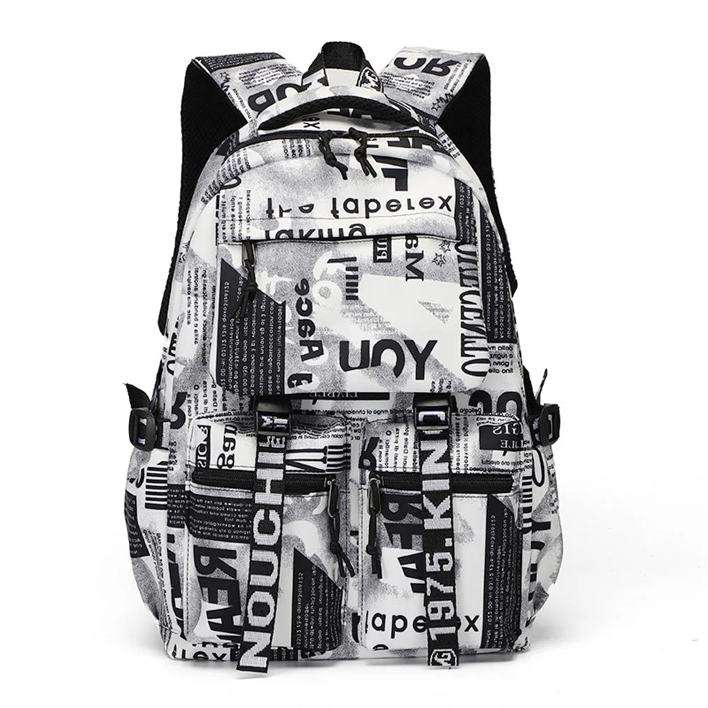 Anime School Bag for Boys Girls Large Capacity School Backpack
