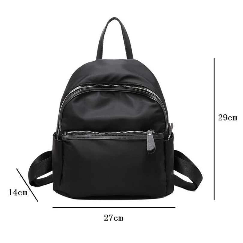 Green Nylon Women's Backpack Water-proof Travel Rucksack