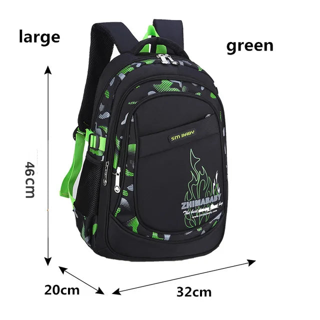 Children's Orthopedic School Bags For Boys Lightweight Nylon Student Schoolbags