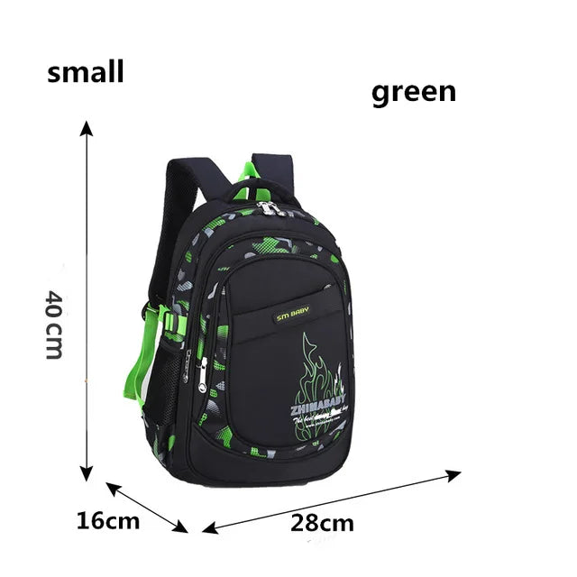 Children's Orthopedic School Bags For Boys Lightweight Nylon Student Schoolbags