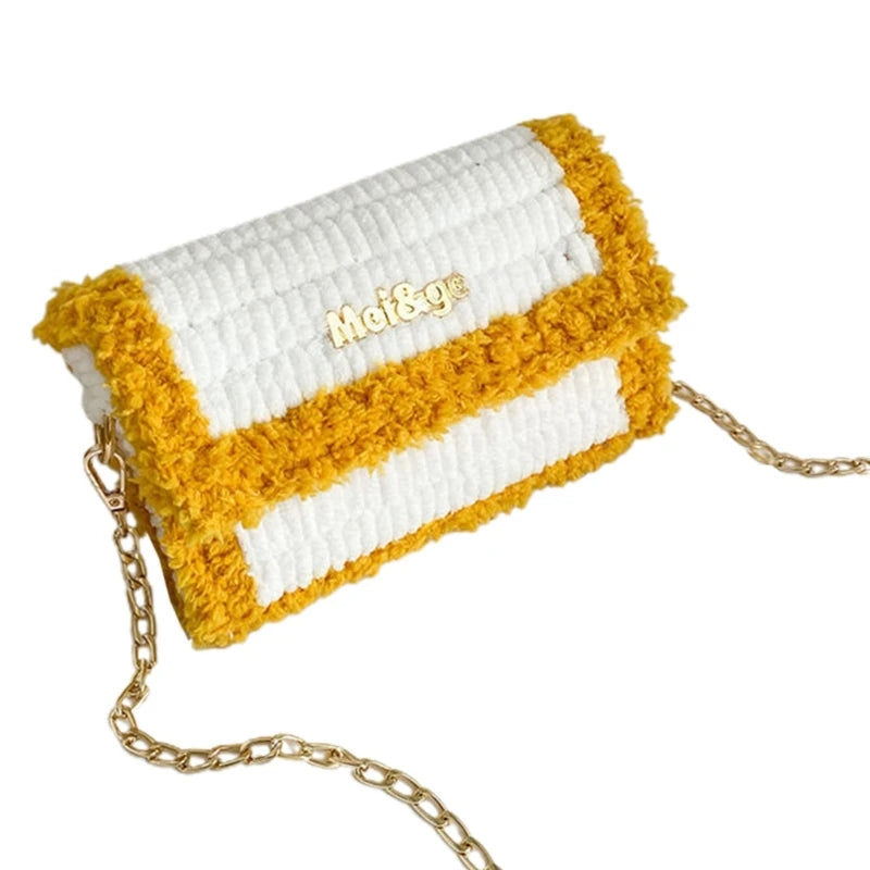 DIY Weaving Bag Kit Mesh Cloth Wool Material Set