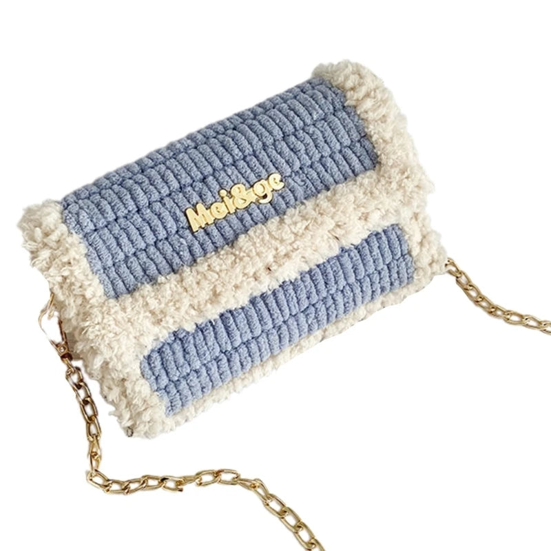 DIY Weaving Bag Kit Mesh Cloth Wool Material Set