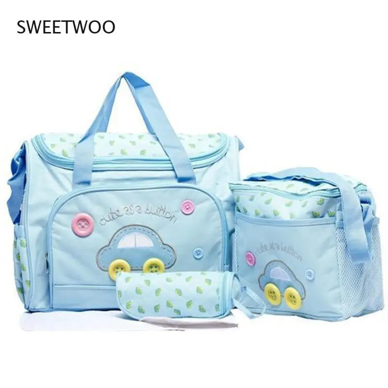 Mom Diaper Bag One Shoulder Baby Bag Set Nappy Mommy Bag Women Travel Handbag