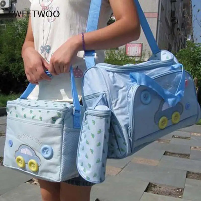 Mom Diaper Bag One Shoulder Baby Bag Set Nappy Mommy Bag Women Travel Handbag
