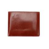 Monogrammed Cow Leather Men Bifold Card Wallet Waxy Oil Leather Short Wallet