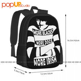 Blacks Dogs Irish Bhoys Hail Hail Backpack Large Capacity Schoolbag