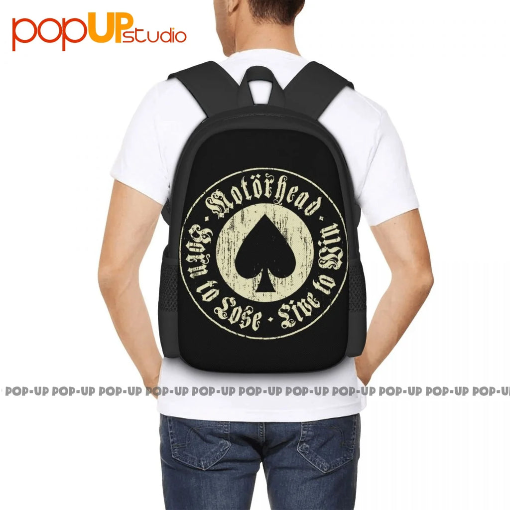 Moterhead Born To Lose Live To Sin Ace Of Spades Backpack Large