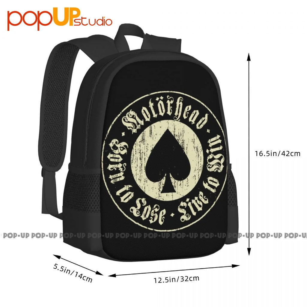 Moterhead Born To Lose Live To Sin Ace Of Spades Backpack Large