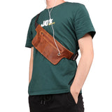 Leather Men's Pockets Retro Sports Waist Chest Bag