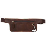 Leather Men's Pockets Retro Sports Waist Chest Bag