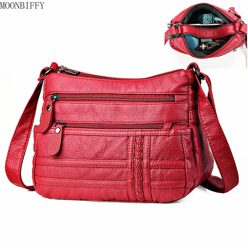 Multi-layer Crossbody Bags Small Bag Red Handbag Wallet