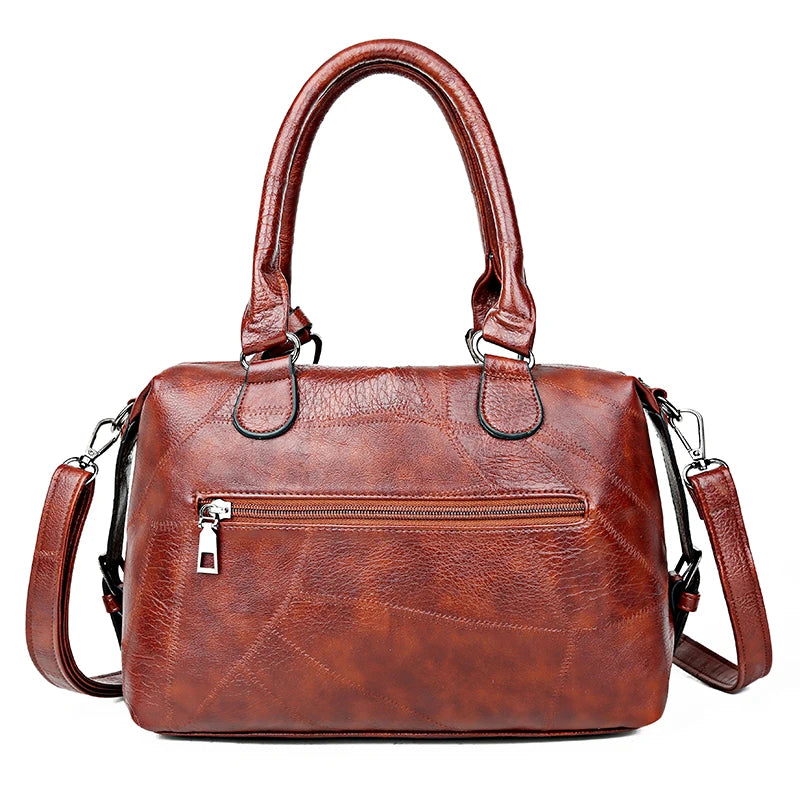 Casual Large Capacity Women Tote Bag Pu Leather Ladies Handbag