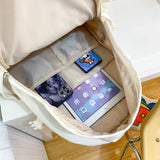 Multi-Pocket Nylon Woman Backpack Casual Student Rucksack High Capacity