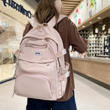 Multi-Pocket Nylon Woman Backpack Casual Student Rucksack High Capacity