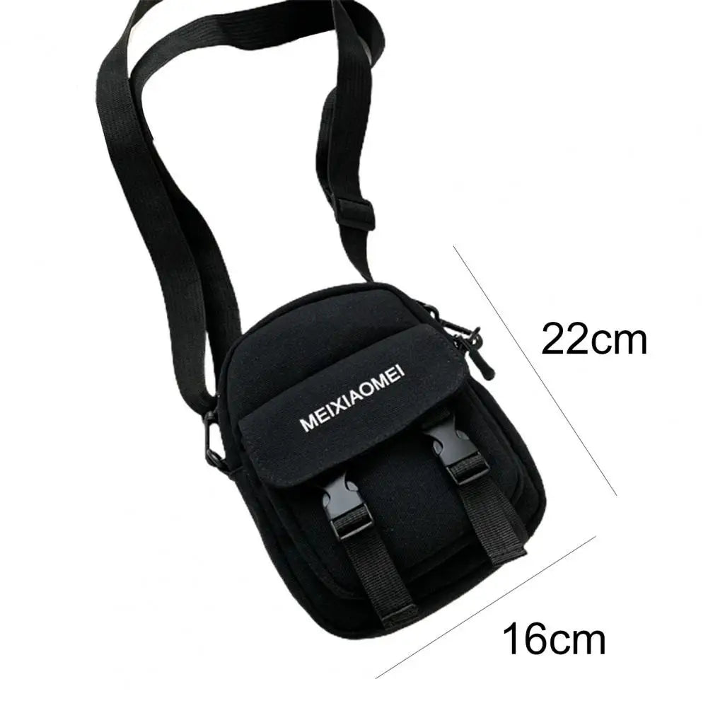 Canvas Crossbody Bag Moisture-proof Lightweight Adjustable Large Capacity