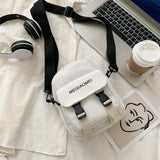 Canvas Crossbody Bag Moisture-proof Lightweight Adjustable Large Capacity