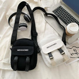Canvas Crossbody Bag Moisture-proof Lightweight Adjustable Large Capacity