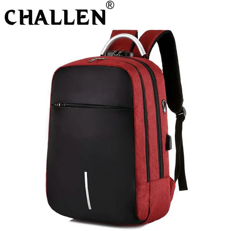 USB Charging Men Backpack Travel Mochila Anti Thief Backpack