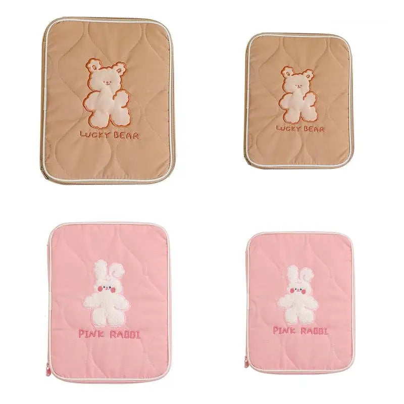 Cartoon Pattern Embroidery Laptop Sleeve 13in 11in Tablet Case Bag