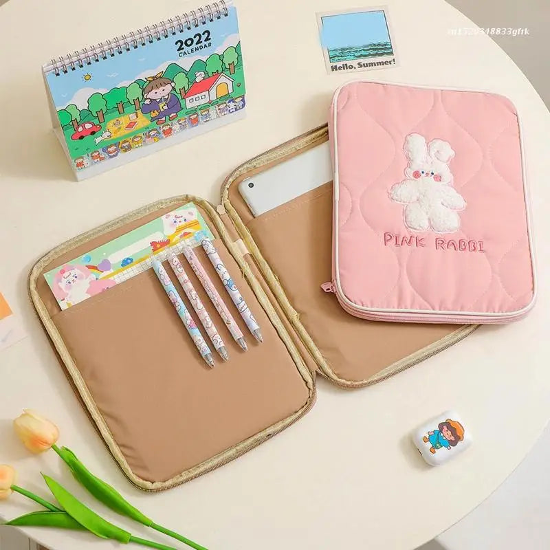 Cartoon Pattern Embroidery Laptop Sleeve 13in 11in Tablet Case Bag