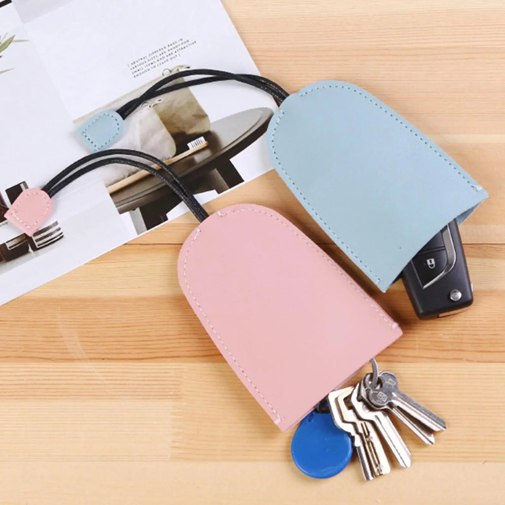 Leather Key Wallet Car Key Case Storage Bag Key Organizer Holder Cover Bag