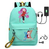 Zero Two Canvas Backpack USB Rechargeable Student Bag