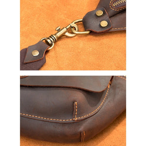 Leather Fanny Pack Hip Bum Waist Bag Multifunctional Shoulder Bag