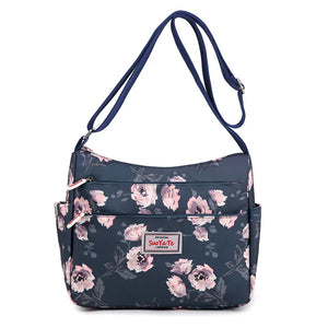 Nylon Messenger Bags Zipper Printed Ladies Crossbody Bag Vintage Bolsas