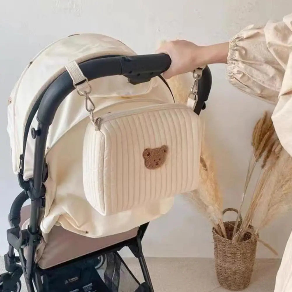 Rabbit Embroidery Stroller Handbag Diaper Bag