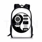 Musical Instruments Printing School Backpack for Kids