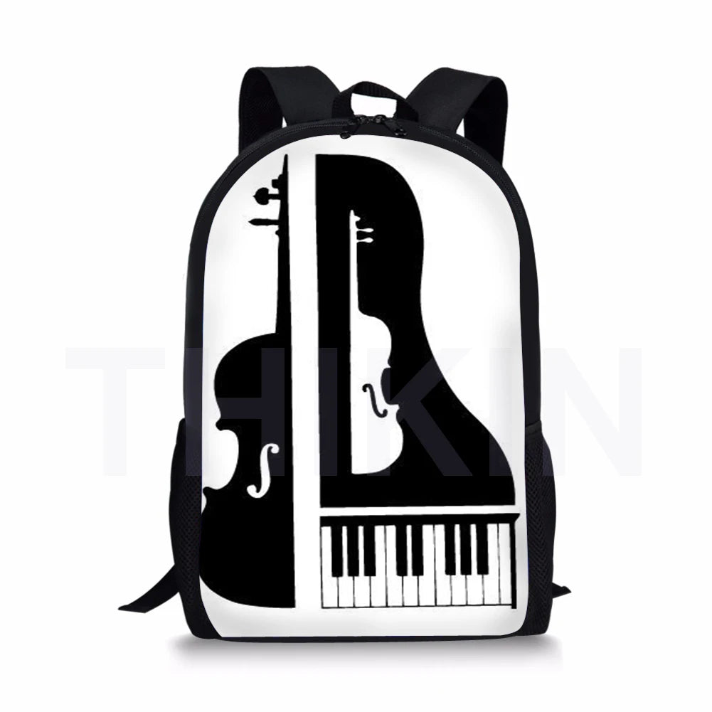 Musical Instruments Printing School Backpack for Kids